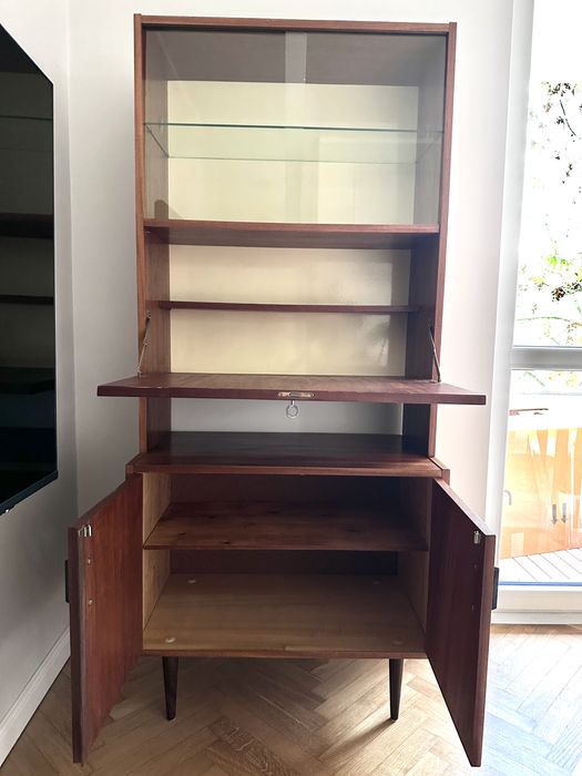 Szafka kredens regał PRL vintage modern classic barek brązowy