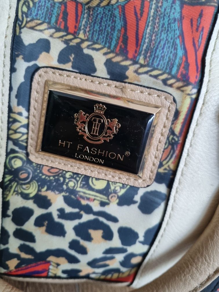 Torebka do ręki kuferek vintage HT Fashion kolorowa