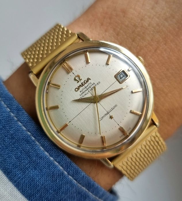 Zegarek Męski Omega Automatic Constellation lata 1960 gold capped 35mm