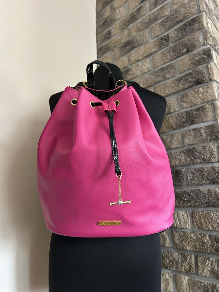 Fuksjowy plecak Juicy Couture stan idelany różowy plecak