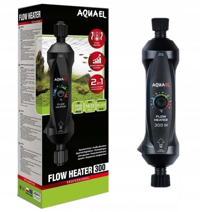 FLOW HEATER 500W 2.0 Grzałka Przepływowa z termostatem do akwarium