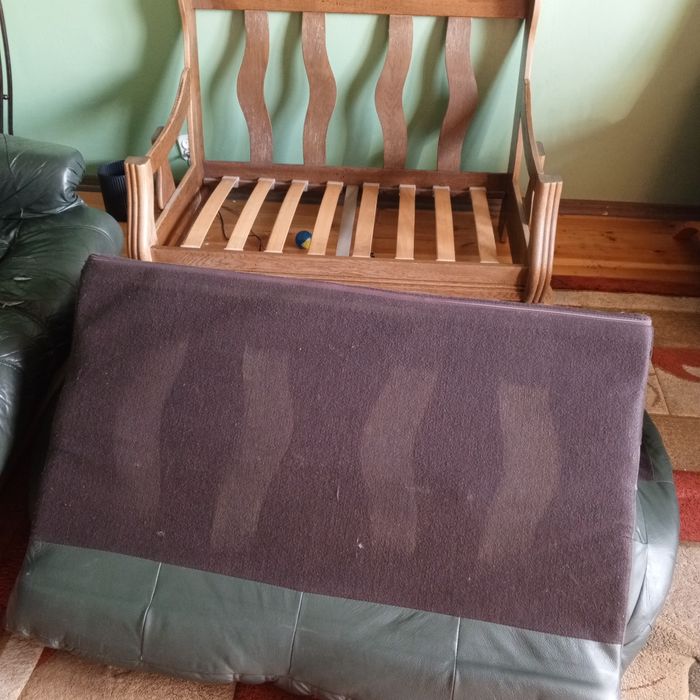 Sofa 2 osobowa, skóra, zielona + druga gratis