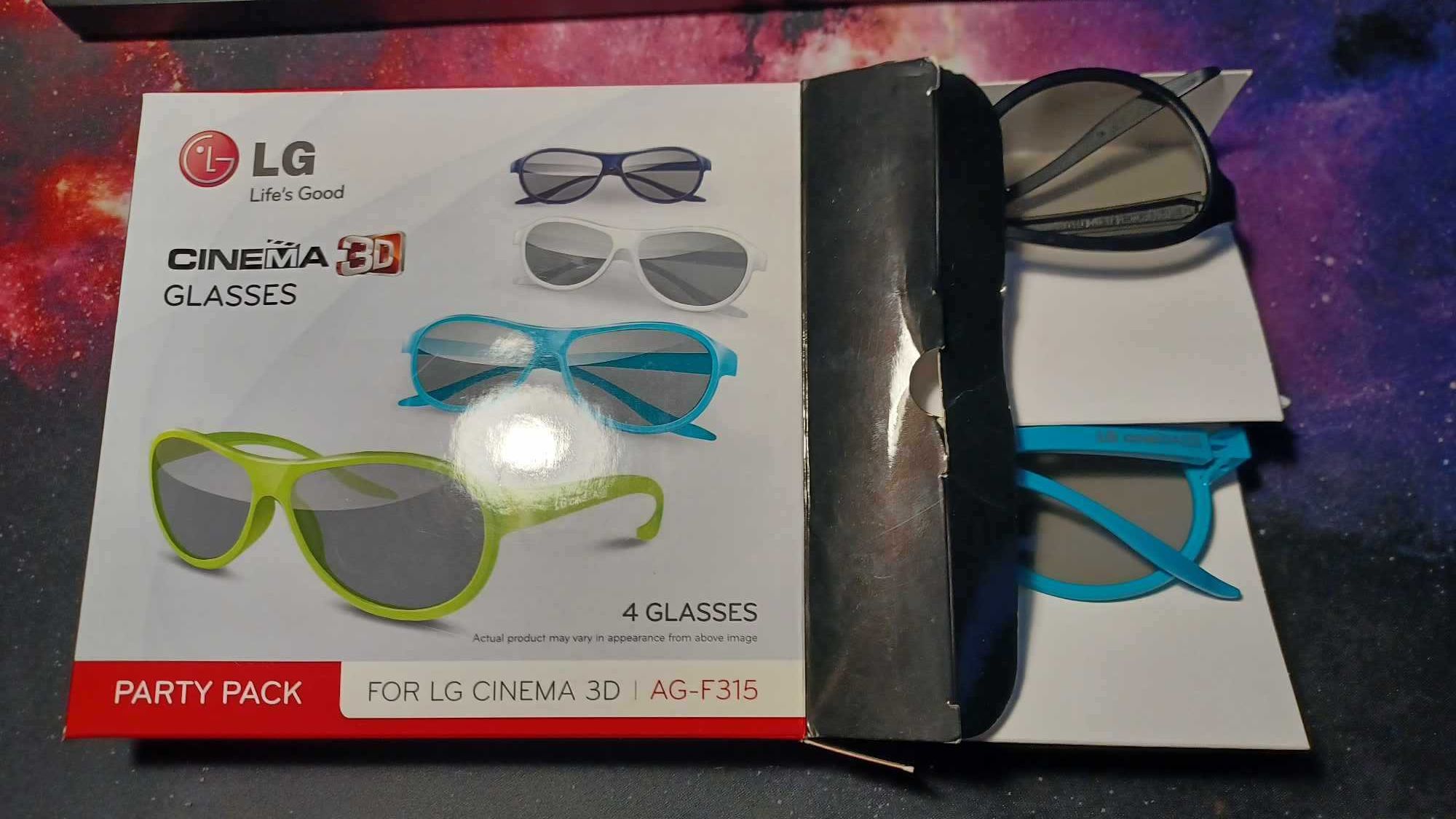 LG Party kolorowe okulary 3D (4 sztuki) do kina domowego