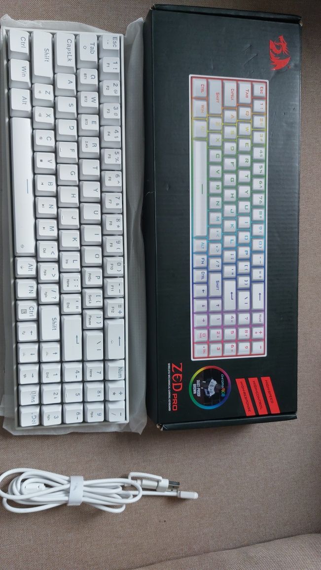 Klawiatura Mechaniczna Reddragon ZED PRO White