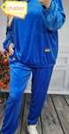 Welurowy włoski dres chabrowy plus size 52/54