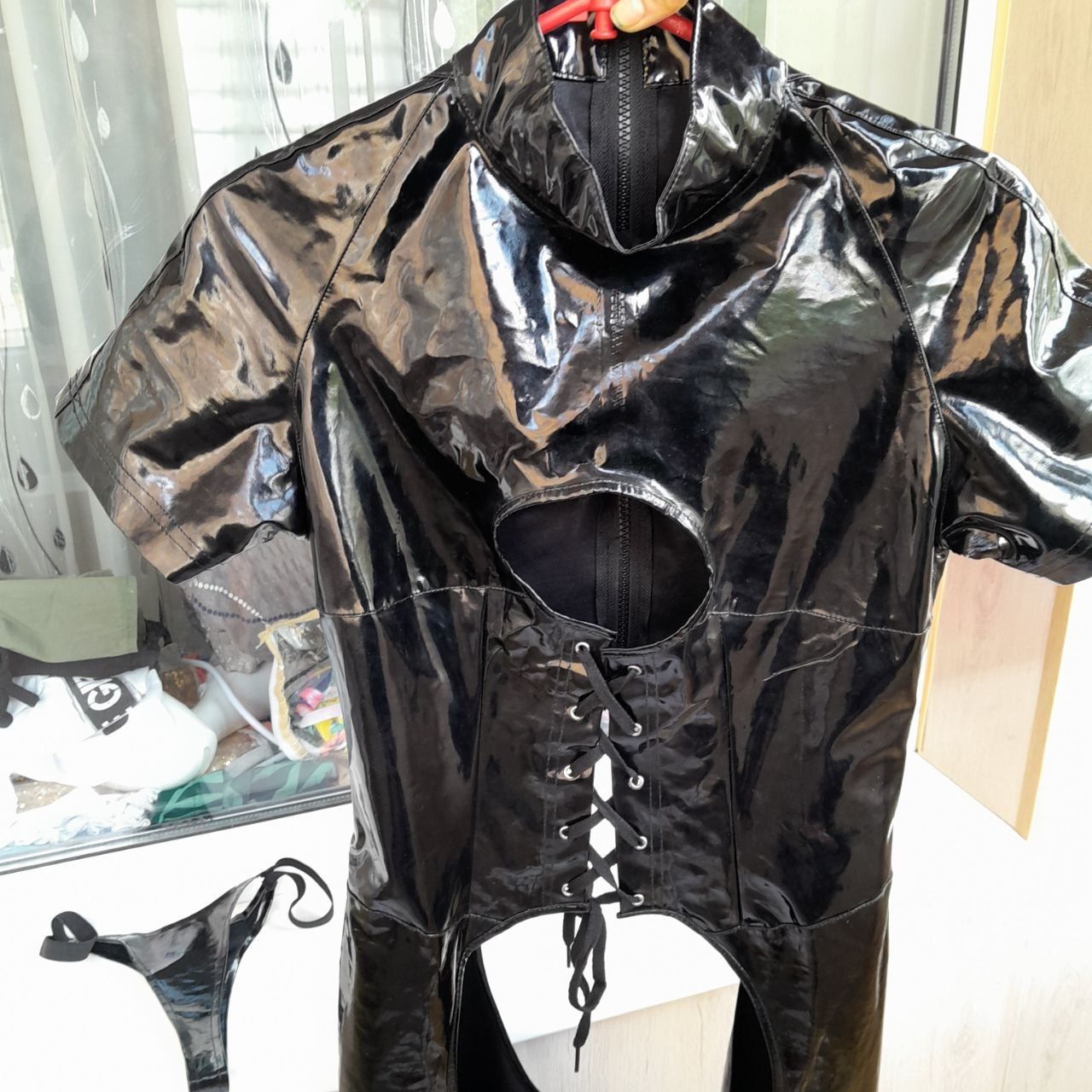 Латексный костюм комбинезон кожаный виниловый лаковый сексуальный