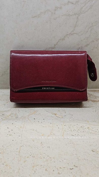 Kosmetyczka ze skóry VIP Collection Prestige bordowa