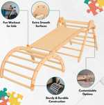4w1 Zestaw Wspinaczkowy Montessori dla Dzieci PIKLER drewniany