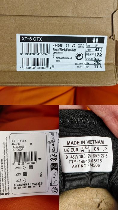 ОРИГИНАЛ Salomon Xt-6 Gore-Tex Black 474506 новые  416635