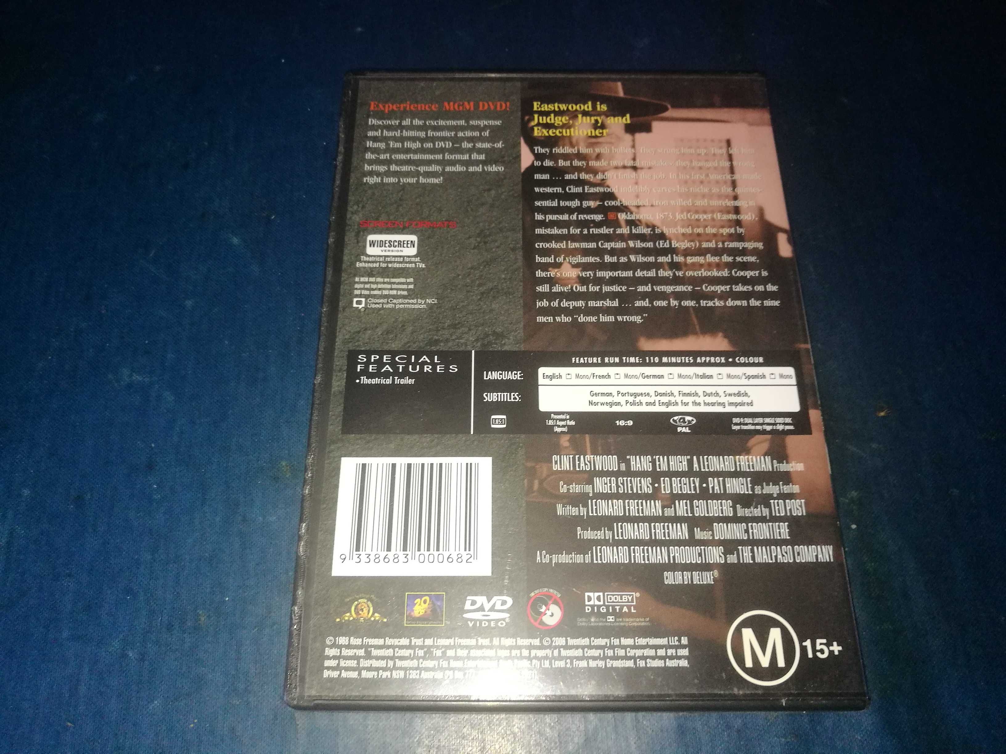 HANG'EM HIGH (CLINT EASTWOOD)	DVD (legendagem em Inglês)
