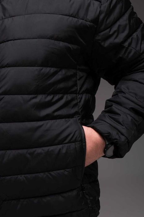 Куртка чоловіча утеплена чорна демісезон БАТАЛ