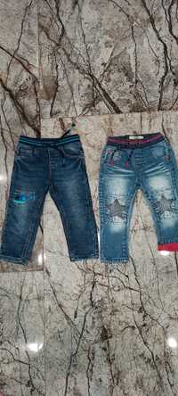 Spodnie jeansy r.86-zestaw 2 par