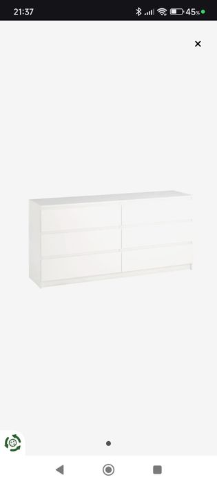 Cómoda Branca 6 gavetas