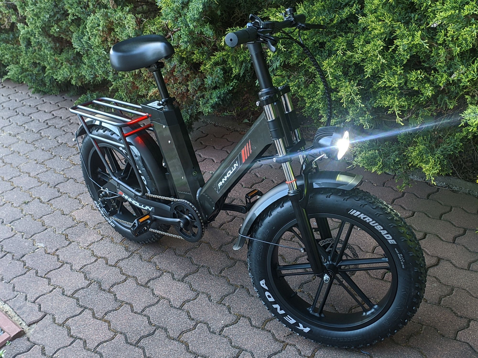 Fatbike rower elektryczny fat bike 20x4.0, grube opony, koła