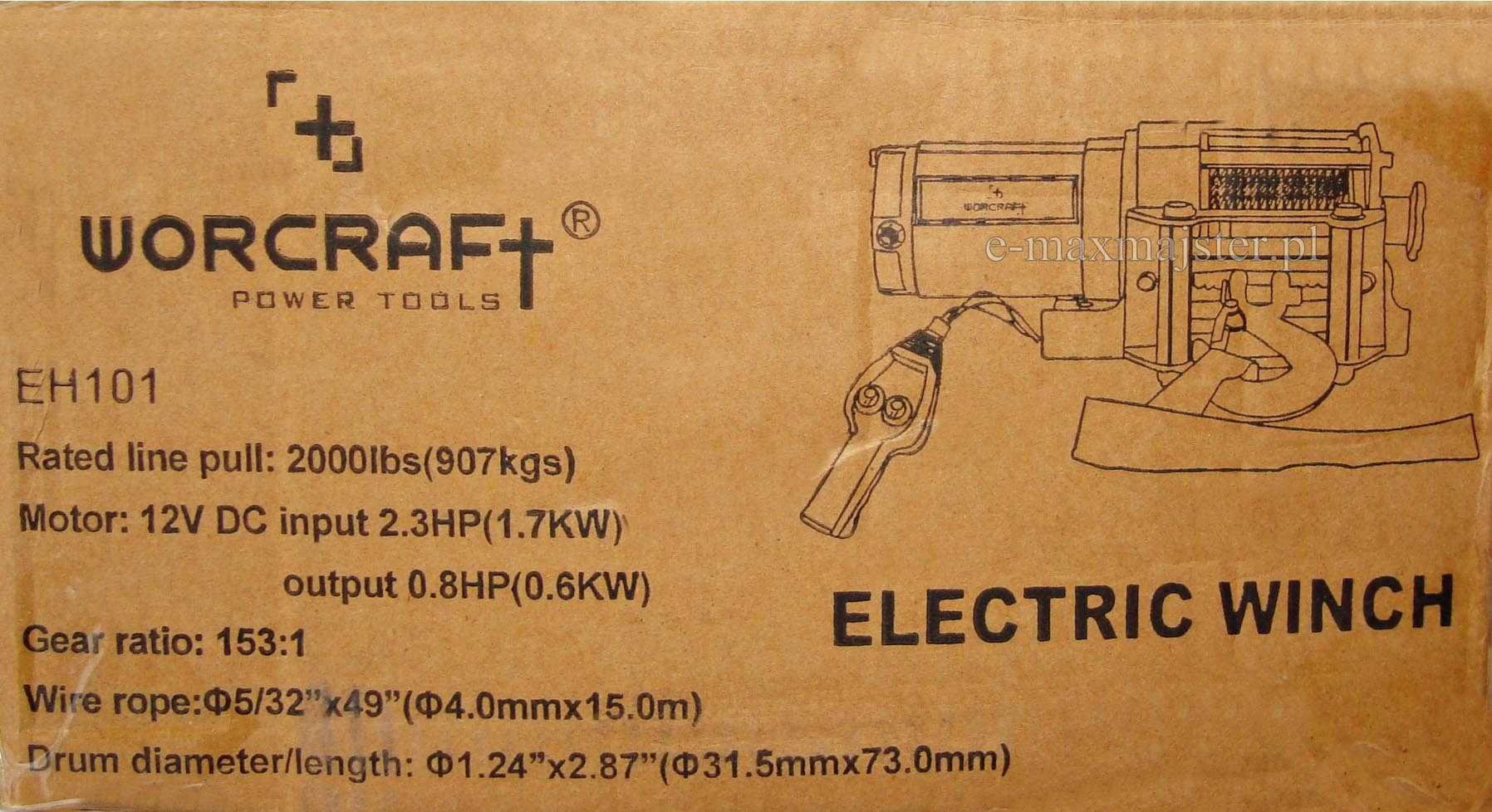 Wyciągarka AKUMULATOROWA do Quada 12V 2000LBS  wciągarka 907 kg