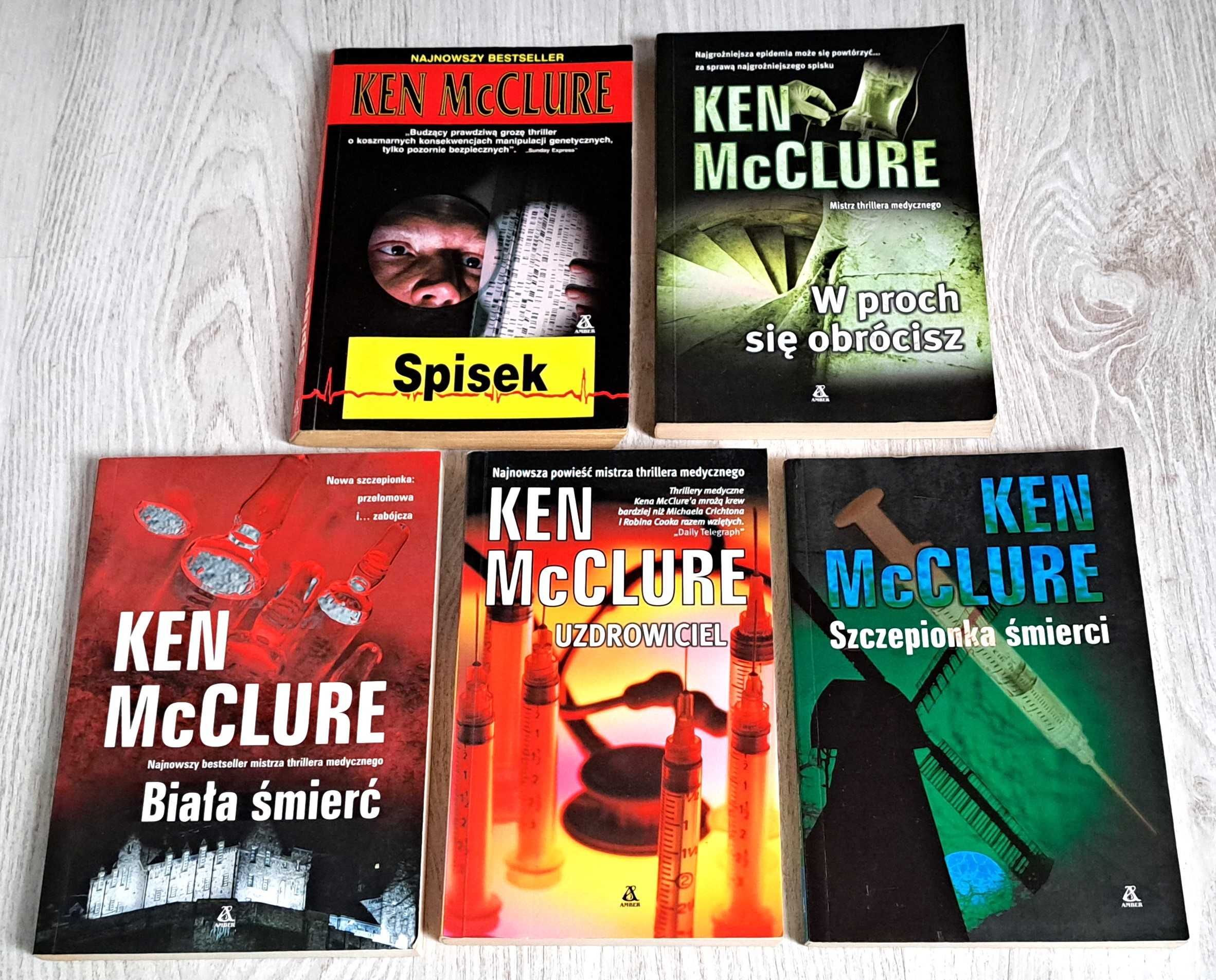 5x Ken McClure Spisek W proch się Biała śmierć Uzdrowiciel Szczepionka