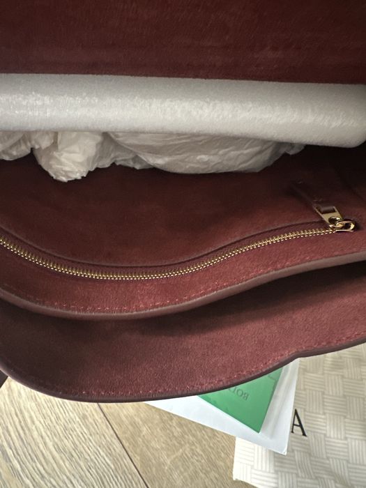 Bottega Veneta Ciao Ciao Medium Torebka Bag bordo skóra nat. Nowa
