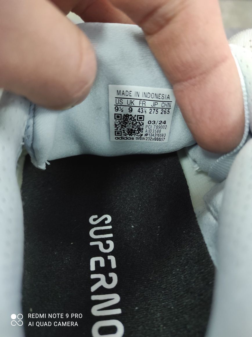 ОРИГІНАЛ 100% Кросівки Adidas Supernova Rise Running Grey ID3588 43 '