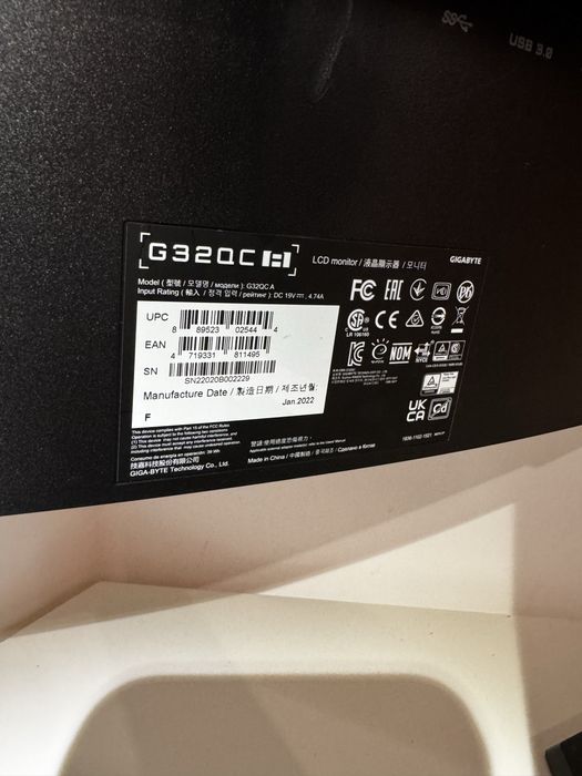 Monitor gamingowy gigabyte 32cale