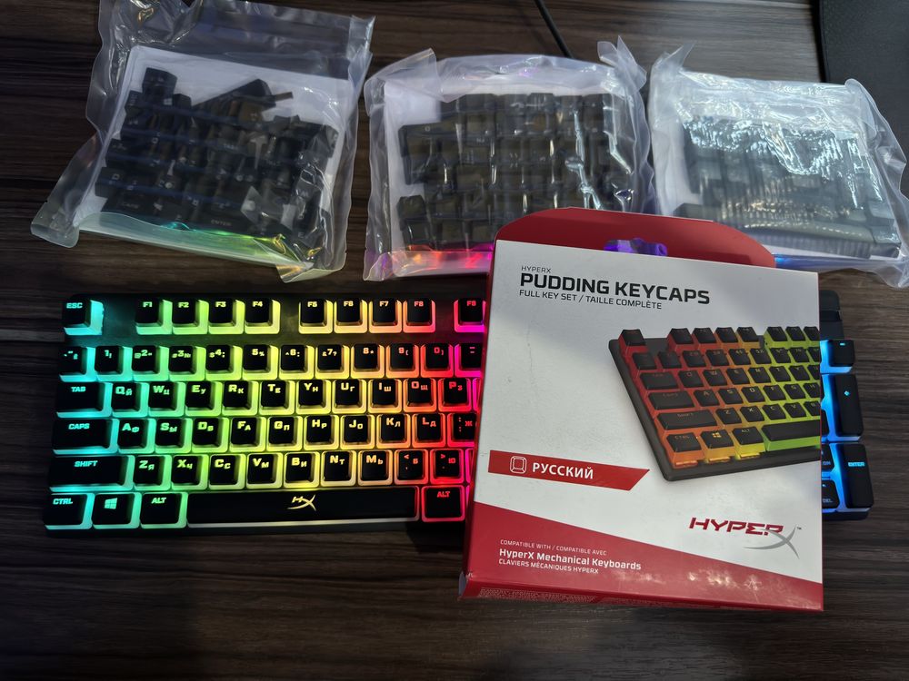 Клавіатура HyperX Alloy Origins (Blue Switch) + Pudding Keycaps