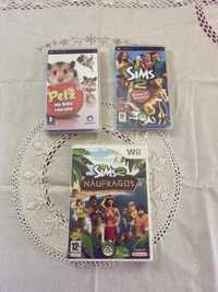 3 Jogos sims psp/wii e petz