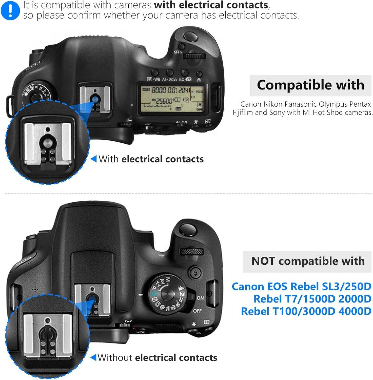 Flash compatível Nikon, Canon, Panasonic, Sony, Fujifilm, Olympus