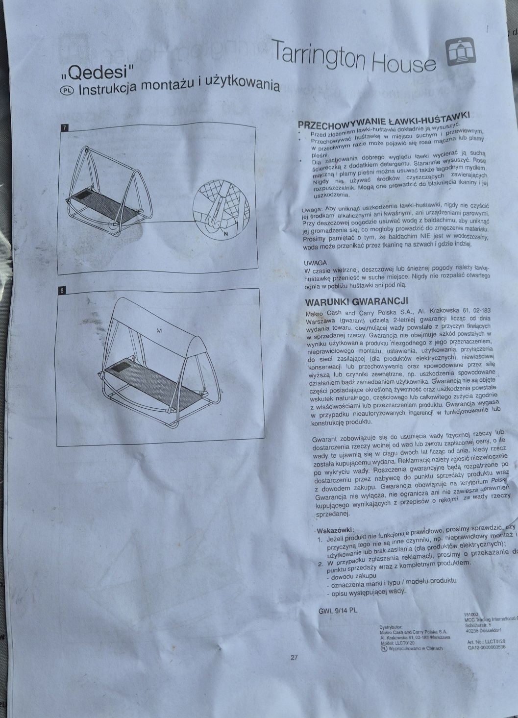 Huśtawka , hamak QEDESI