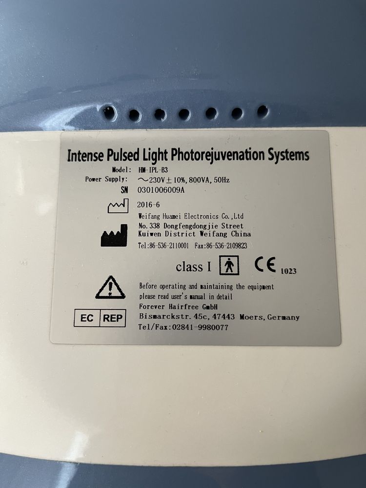 Laser kosmetyczny Elight IPL +RF, depilacja, fotoodmładzanie