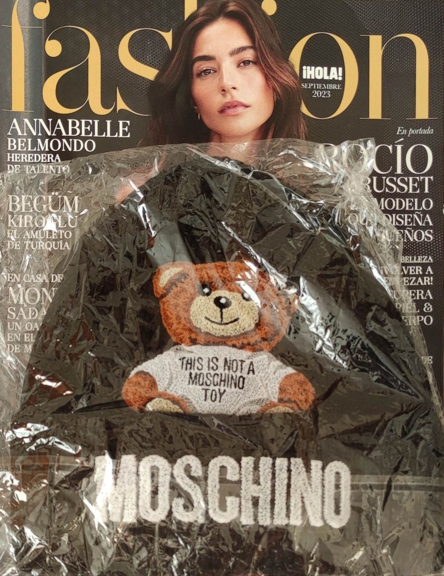 NOWA Moschino Teddy 3D Miś czarna czapka modnie jesień/zima stylowo