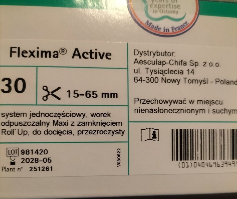 Worki stomijne spuszczane flexima active