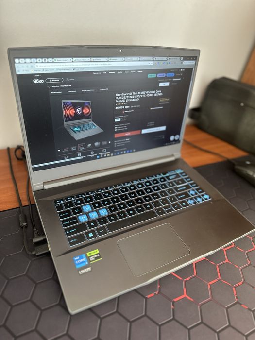 Ноутбук ігровий MSI на і5 на RTX4050 6gb, 16gb Ram, SSD 512