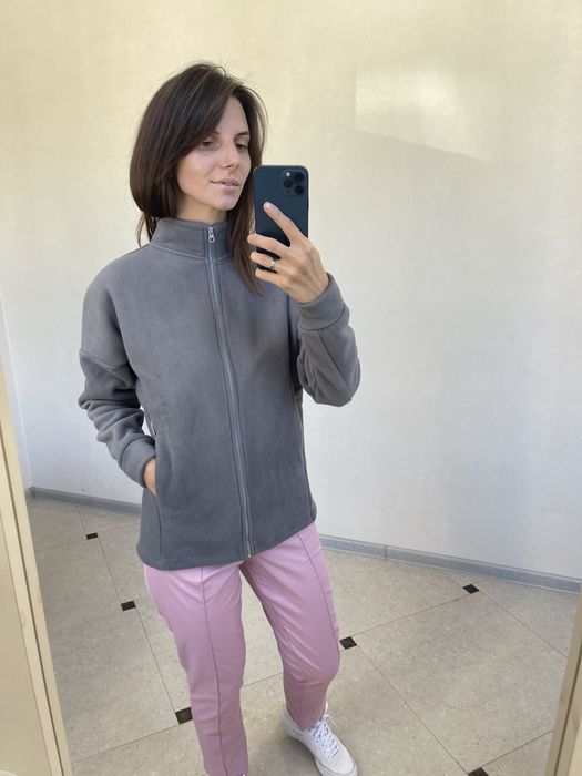 Флісова кофта, медична флісова кофта, біла фліска