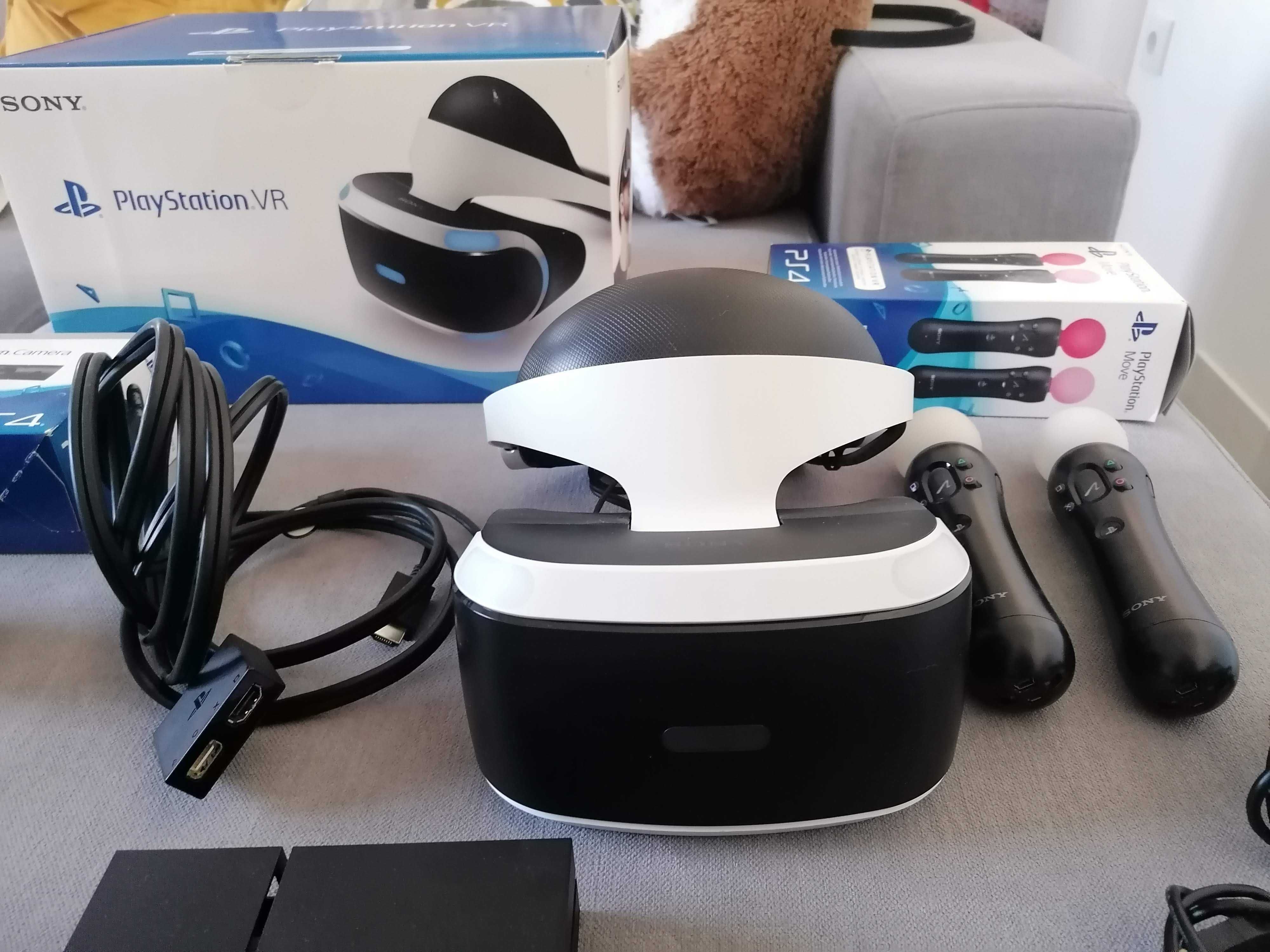 PS4 + 2 Comandos + PSVR + 2 Comandos Move + Jogos