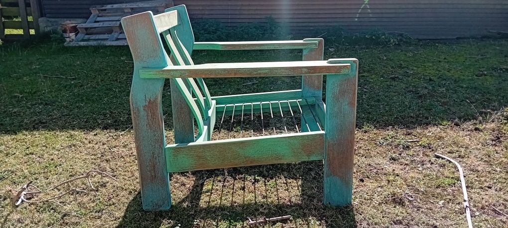 Fotel typ heban lata 70-80 w stylu shabby chic Swarzędz
