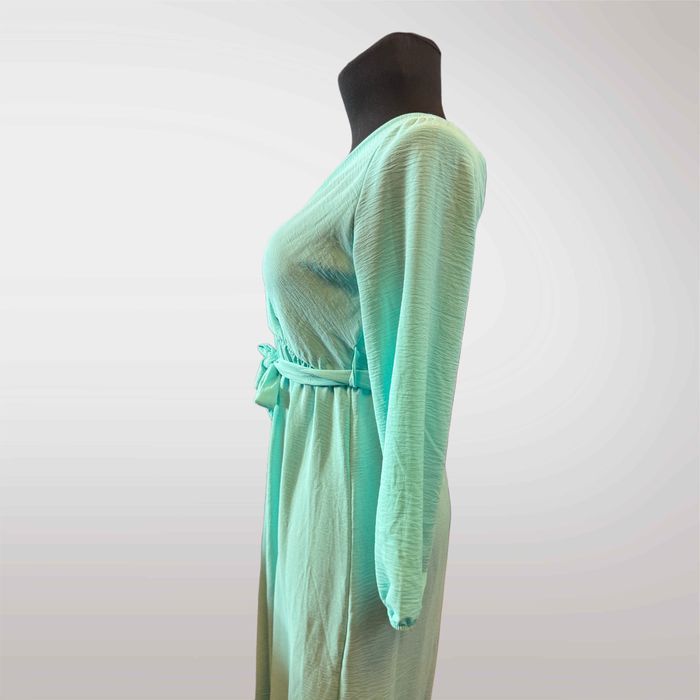 Długa Sukienka Wiosenna Żółty