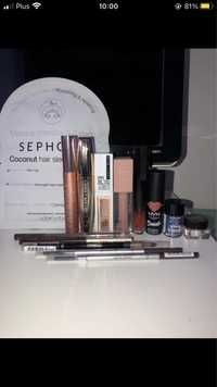 Zestaw nowych kosmetykow sephora, Loreal, Maybelline, nyx