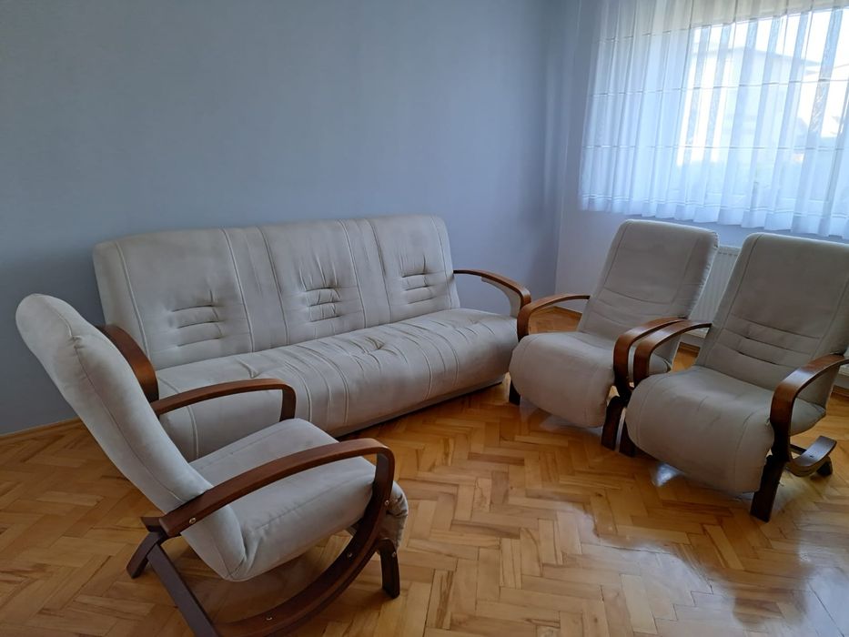 Kanapa, sofa 3 osobowa zestaw z 3 fotelami
