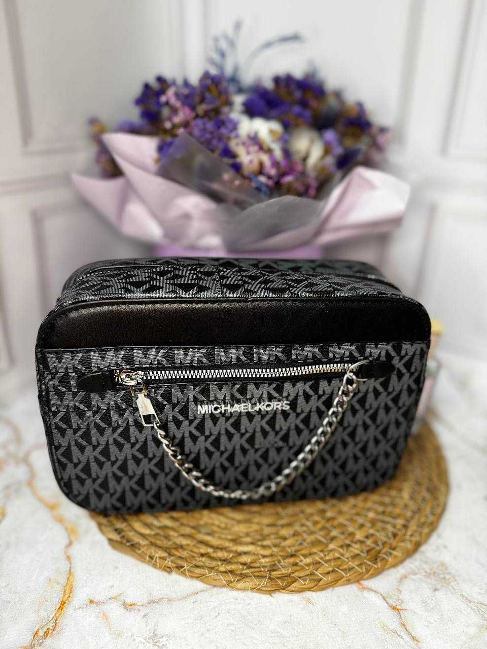 Сумка Майкл Корс/Жіноча сумочка Michael Kors чорна/Сумочка Мішель Корс
