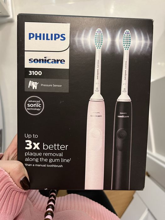 Szczoteczka PHILIPS Sonicare 3100 HX3675/15 2szt. Black+Pink