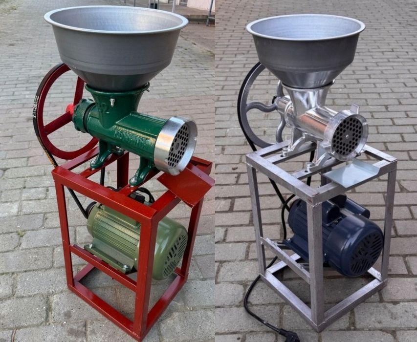 Мясорубка чугунна  промислова 32 з мотором, потужна костедробілка 32