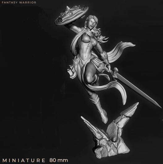 Druk 3D Figurka 80mm Fantasy Warrior #8