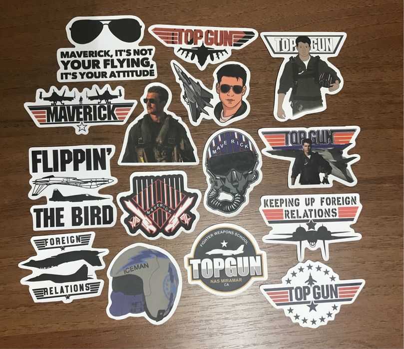 Стікери 50 шт Топ Ган продаю