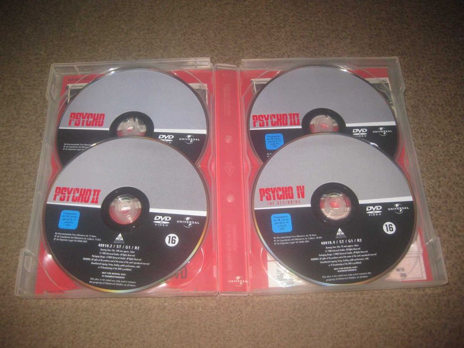 Colecção Completa numa Box em DVD "Psycho" com Anthony Perkins