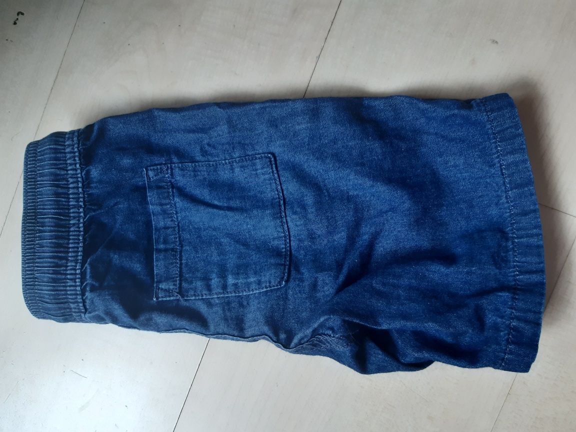Spodenki granatowe materiałowe 110/116
