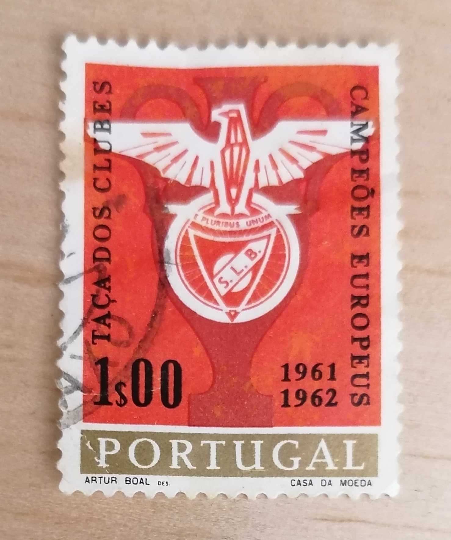 Selo Benfica Campeão Europeu 1961/62 - 1 Escudo