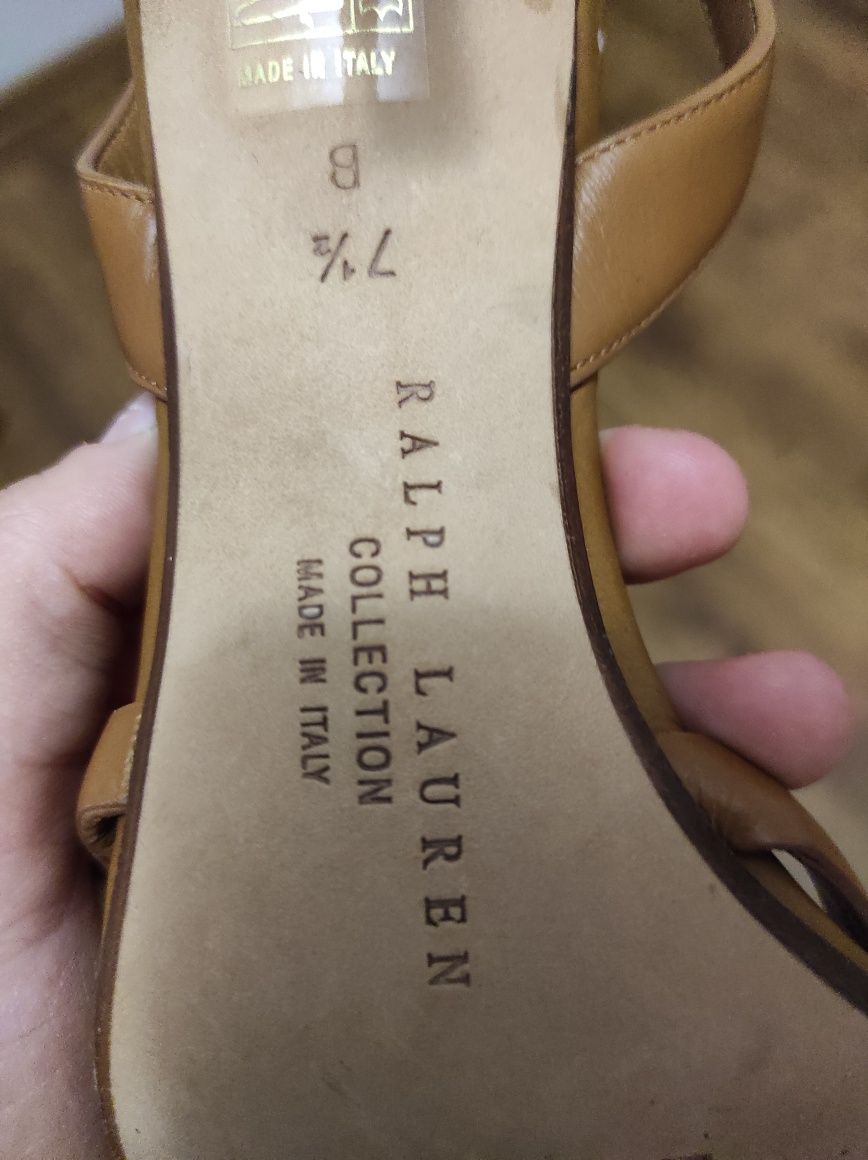 Шкіряні босоножки RALPH LAUREN, розмір 37.5