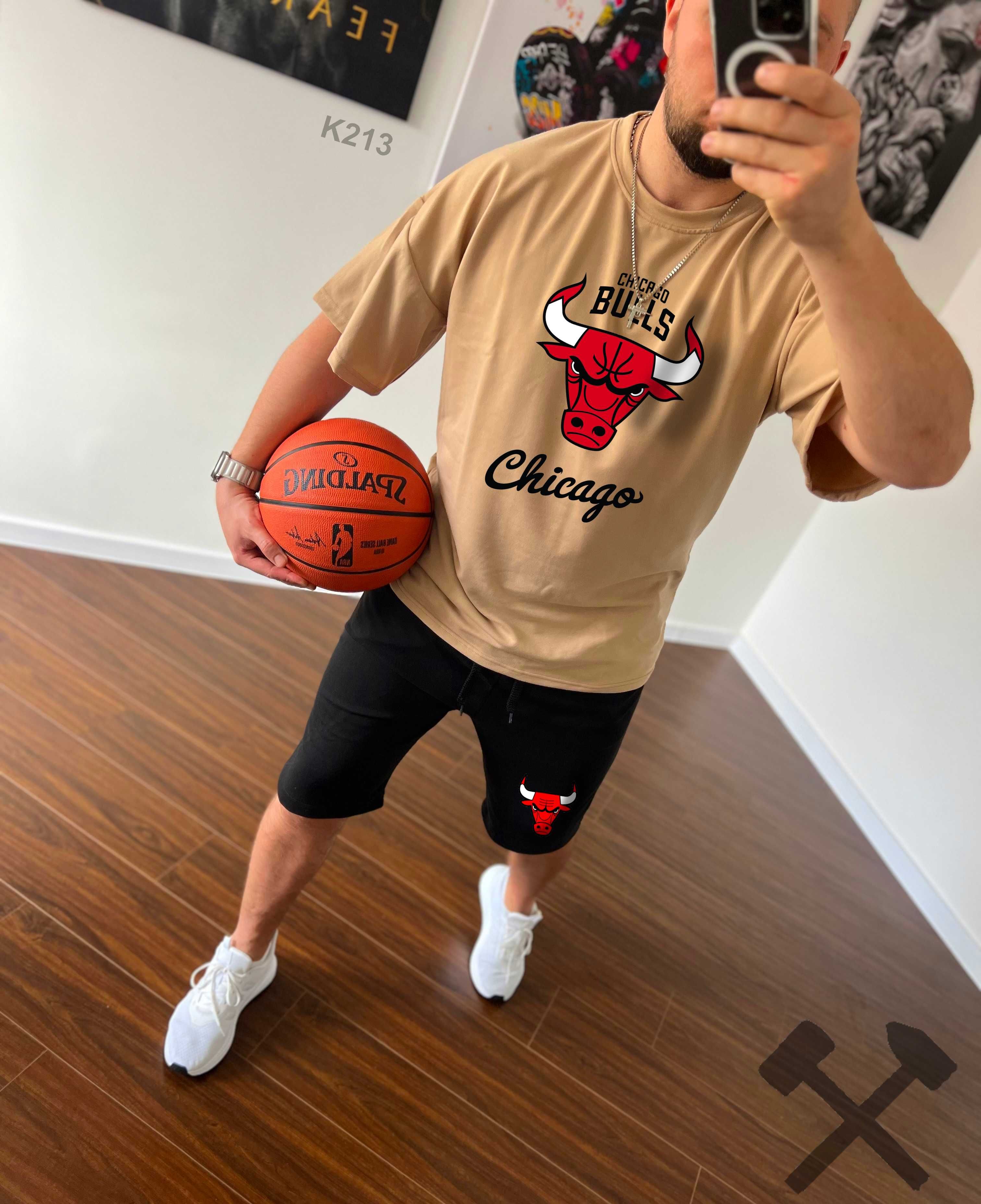 ТОП! Оверсайз костюм на літо NBA Chicago Bulls Jordan футболка+шорти
