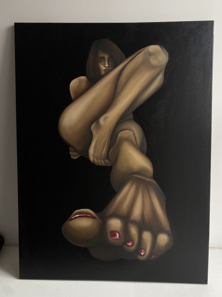 Obraz olejny Kobieta ręcznie malowany