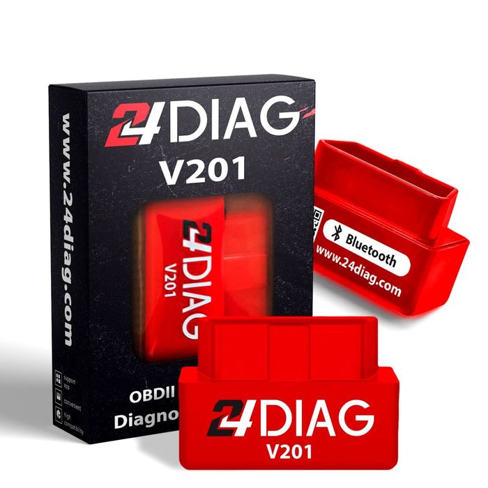24DIAG V201 BLUETOOTH OBD2 INTERFEJS DIAGNOSTYCZNY ELM327