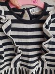 Sukienka dzianinowa H&M 122 128 paski falbanki